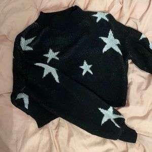 shein cropped star sweater